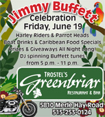 Jimmy Buffet Celebration June 19th at Greenbriar
